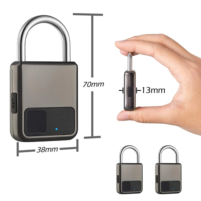 Навесной замок со сканером отпечатков пальцев смарт-навесной комбинированный