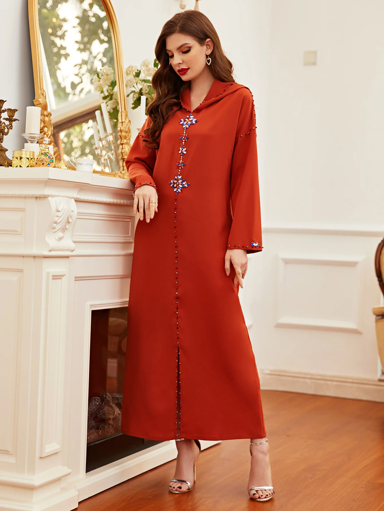 

Мусульманское платье Donsignet, мусульманская мода, абайя, Дубай, элегантная женская абайя, Элегантное Длинное платье с капюшоном, абайя, Турция