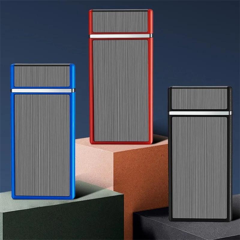 

Синее пламя, Двойное пламя, прямой удар, зажигалка, легкая портативная надувная зажигалка, Мужская зажигалка для рисования