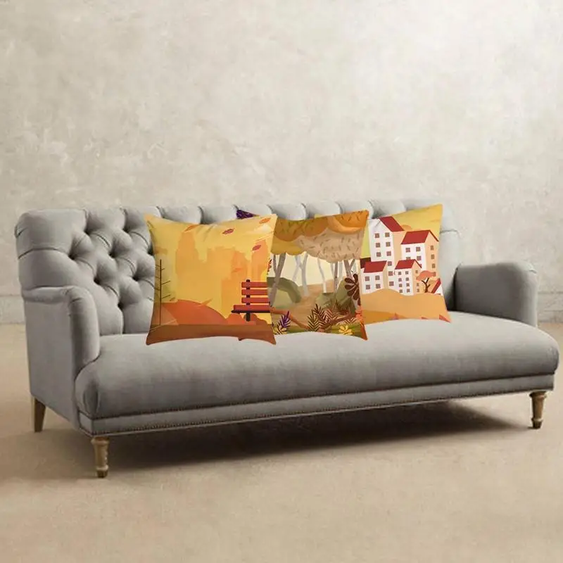 Персиковая кожа обнимающая наволочка осенняя пасторальная искусственная стул