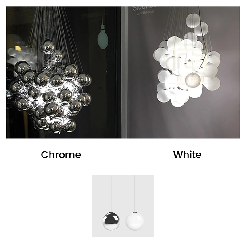 

Modern Design Bubble Ball Chandeliers Art Decor Glass Chanddelier Light Fixture Dinning Room/Living Room Suspension LED Lamp