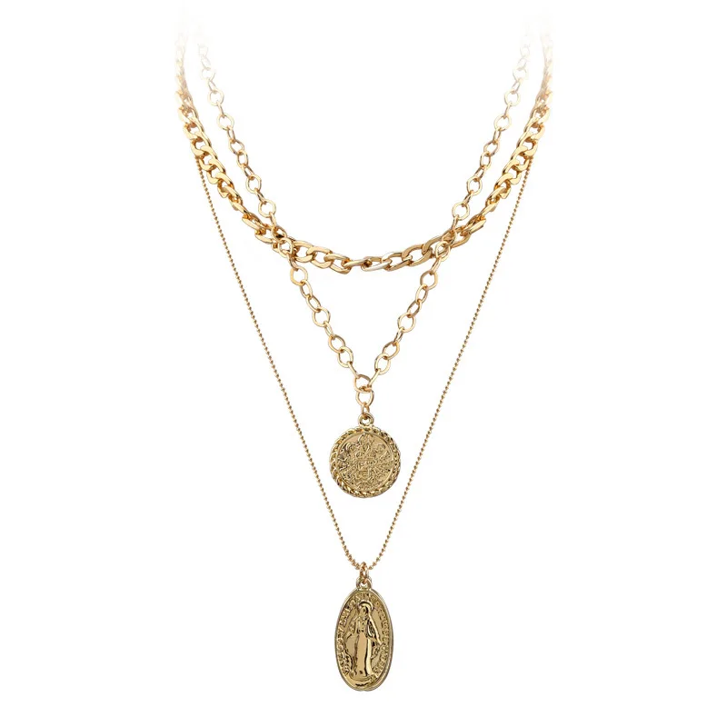 

2019 Multilayer Sweater Chain Necklace For Women Fashion Jewelry