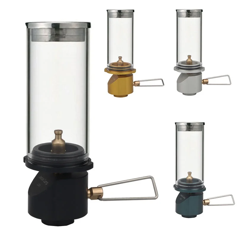 Ультралегкая портативная уличная лампа для кемпинга ветрозащитная газовая