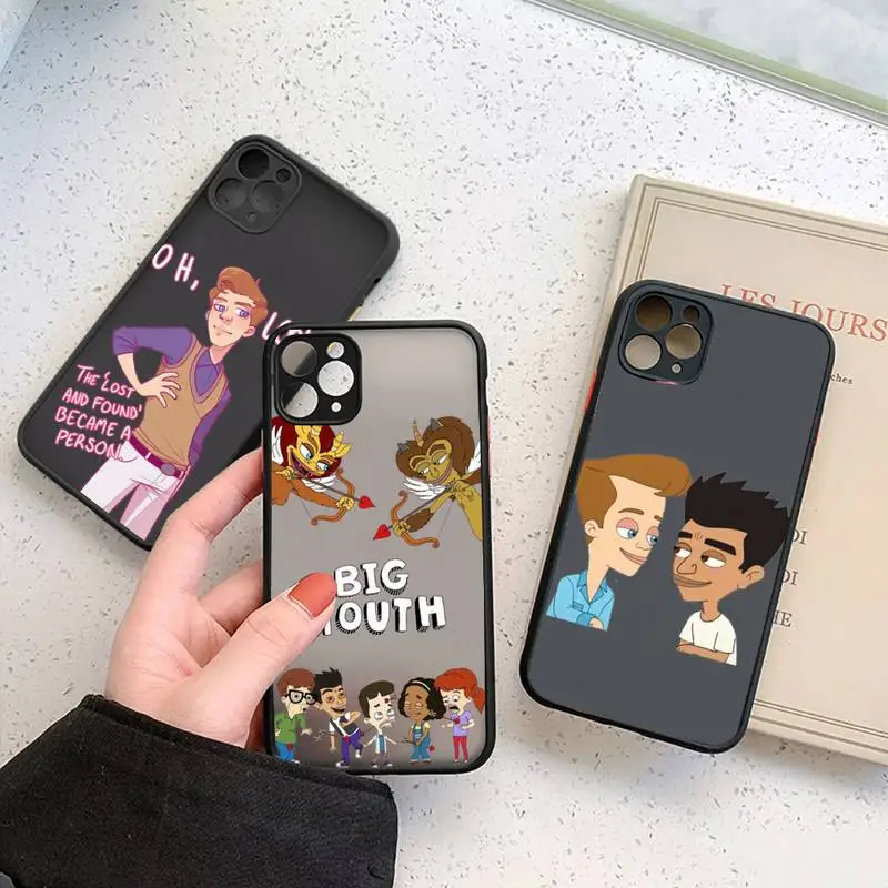 

Big Mouth Phone Case For iphone 13 12 11 7 8 plus mini x xs xr pro max matte transparent cover