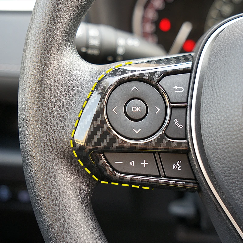 

Applicable to Toyota 2020 5th generation RAV4 carbon fiber pattern interior modification steering wheel patch