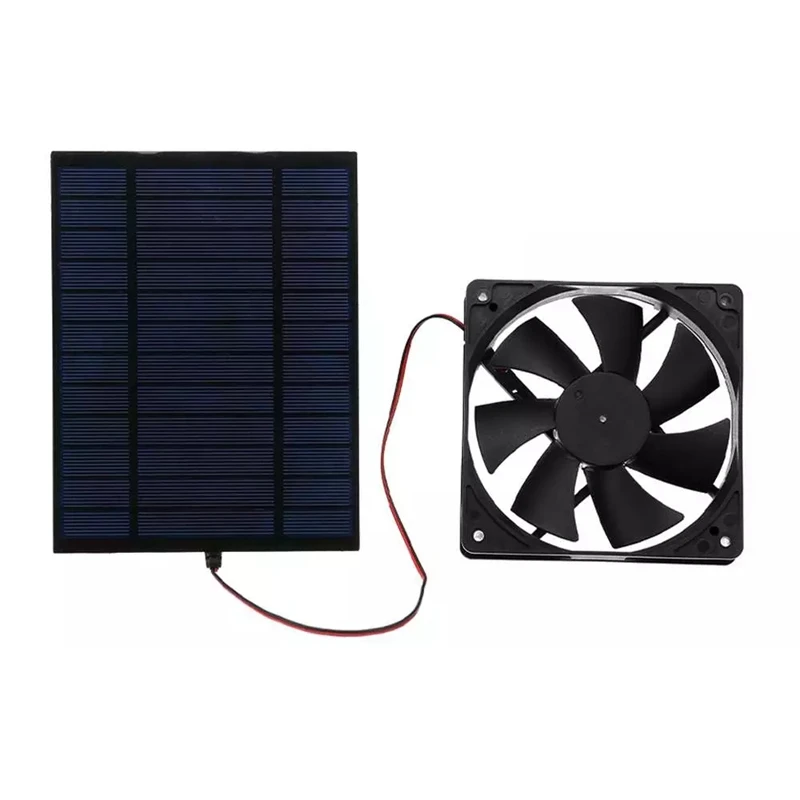 

20W 12V 6 Inch Solar Exhaust Fan Air Extractor Mini Ventilator Solar Panel Powered Fan for Dog Chicken House Greenhouse