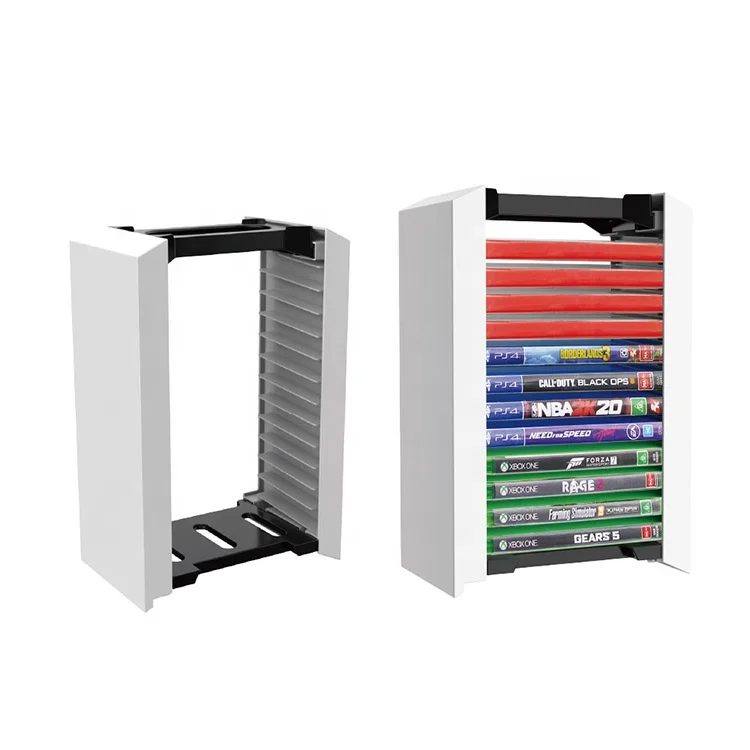 

For PS4/PS5/Xbox One Games Disc Card Storage Tower Case CD Stand Holder 12pcs