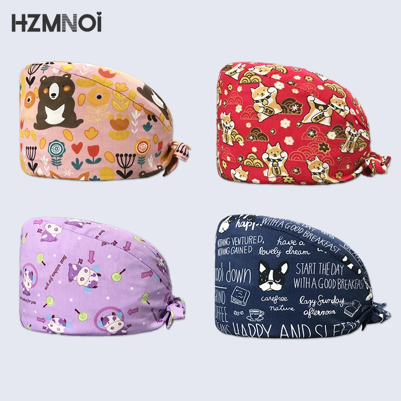 

Adjustable Dental Doctor Nursing Working Cap Women Scrubs Caps Nurse Cap Pet Grooming Veterinary Surgical Surgical Caps Woman
