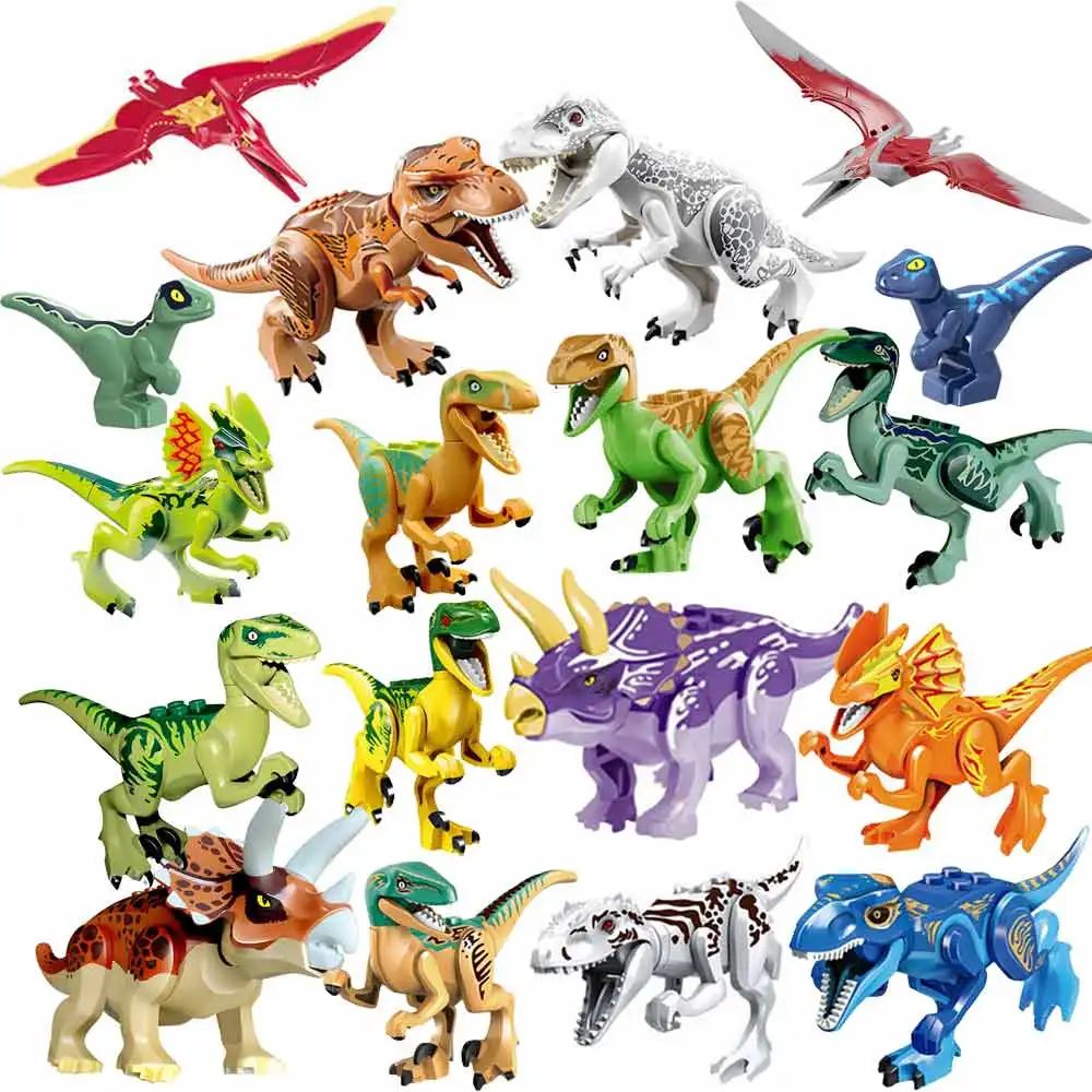 Legoings Парк Юрского Периода Динозавры фигурки Raptor Защитная зона Pterosauria Indomirus T Rex
