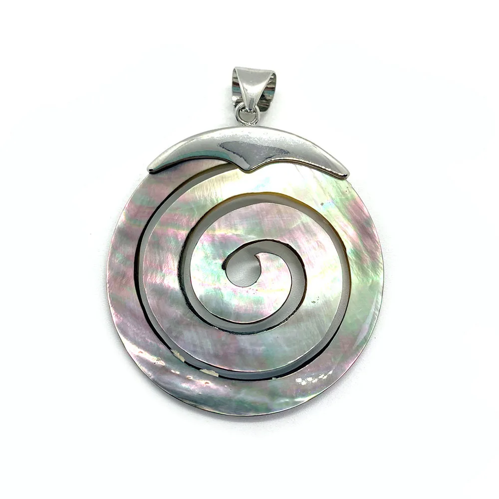 

Natural White Shell Necklace Enamel Strap Designer Charm Jewelry for DIY Jewelry Making Wholesale Necklace Accessories 45x45mm