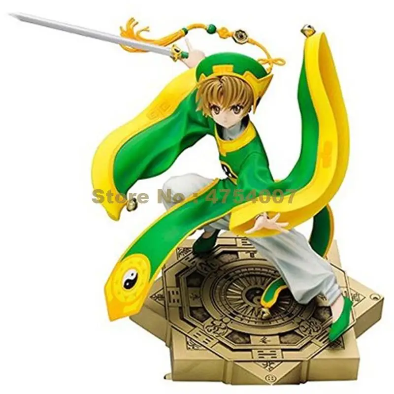 Аниме брелок cardcaptor sakura kero li syaoran ПВХ фигурка Коллекционная модель 23 см