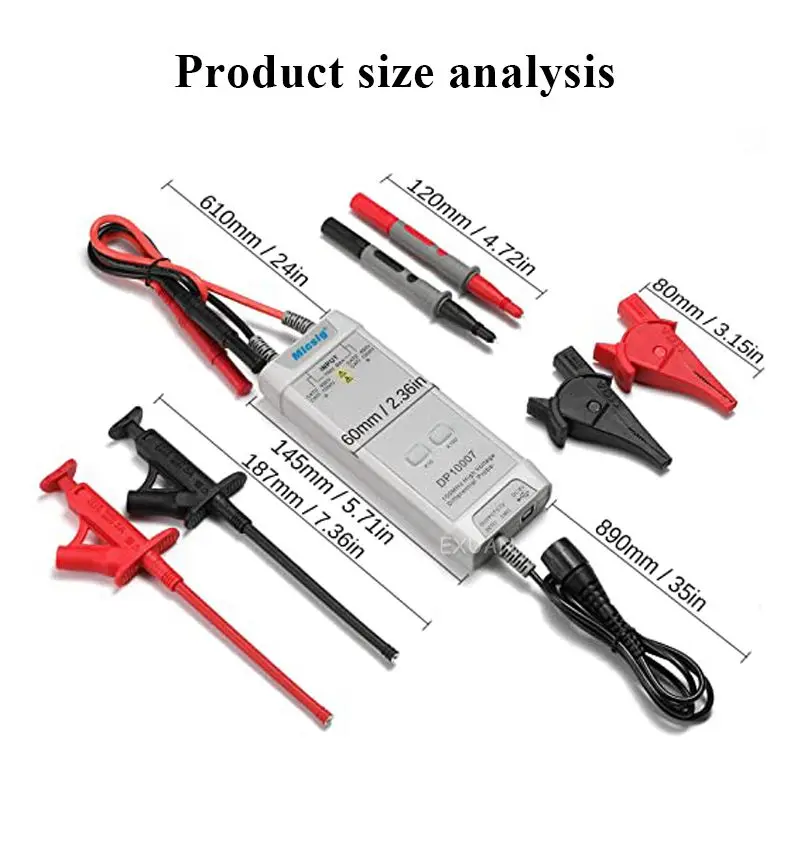 Новый осциллограф Micsig 1300 в 100 МГц комплект высоковольтного дифференциального