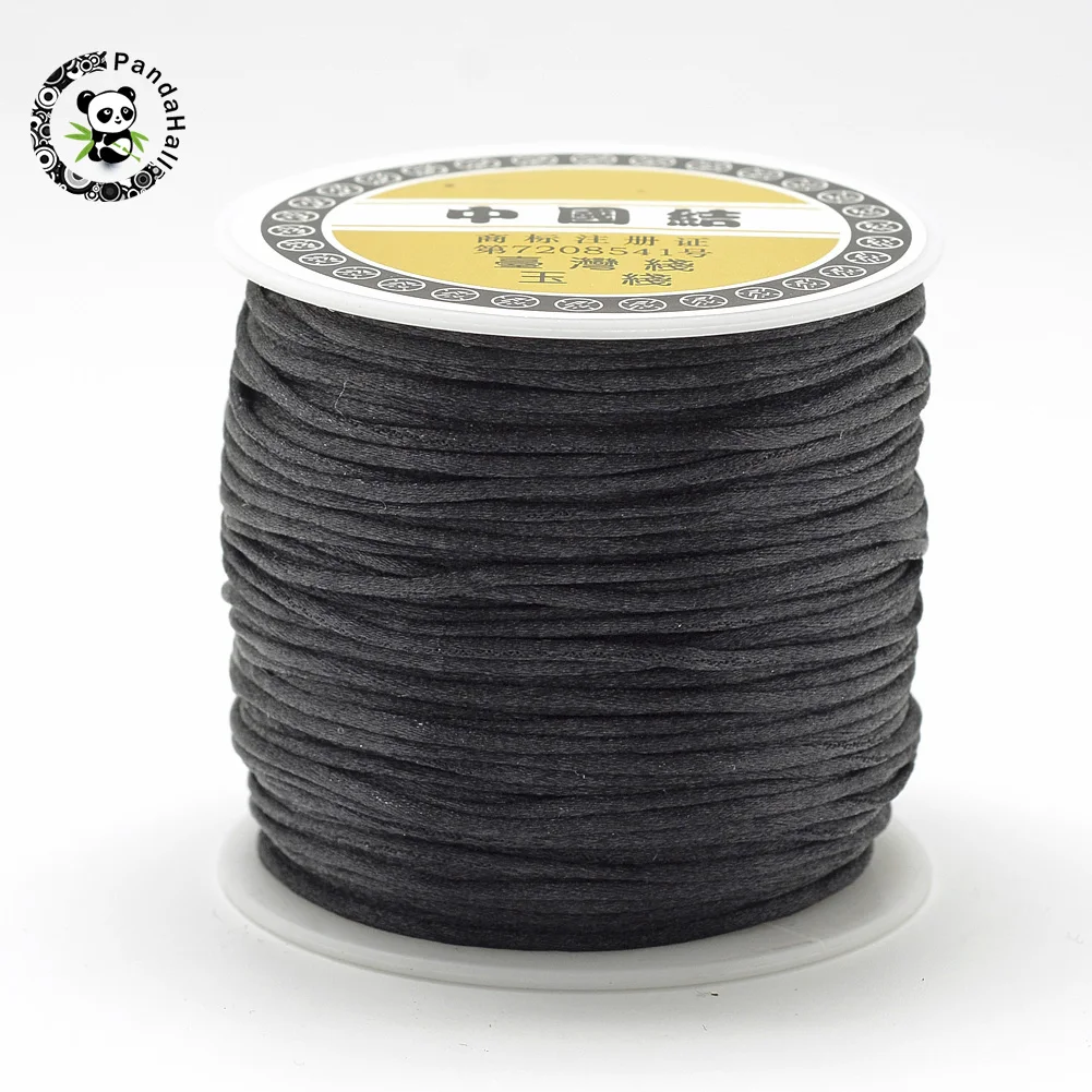 

75m/Roll 1mm Nylon Thread Rattail Satin Cord Mixed Color For Jewelry Making Finding