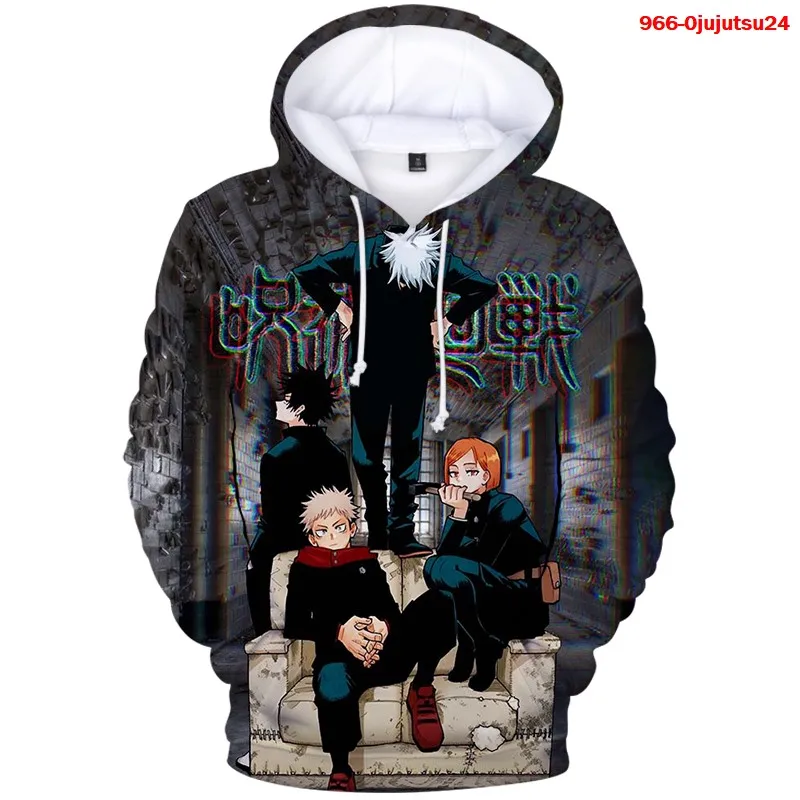 

Comics jujutsu Hoodie 3D Long Sleeve Sweatshirt Men's Hoodie Women Harajuku Streetwear Unisex Clothes