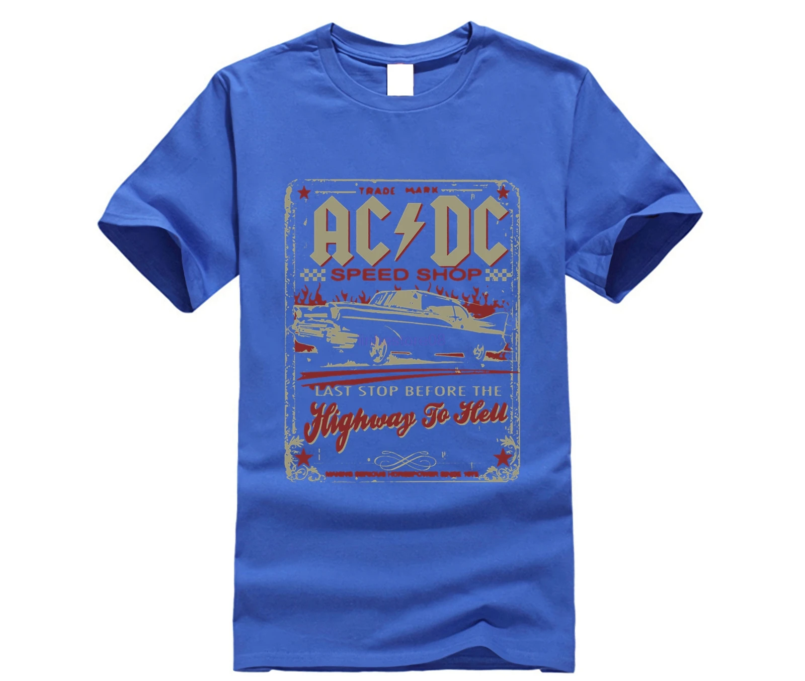 Мужская футболка новый модный бренд футболки от Highway To Hell Speed Shop AC_DC с коротким