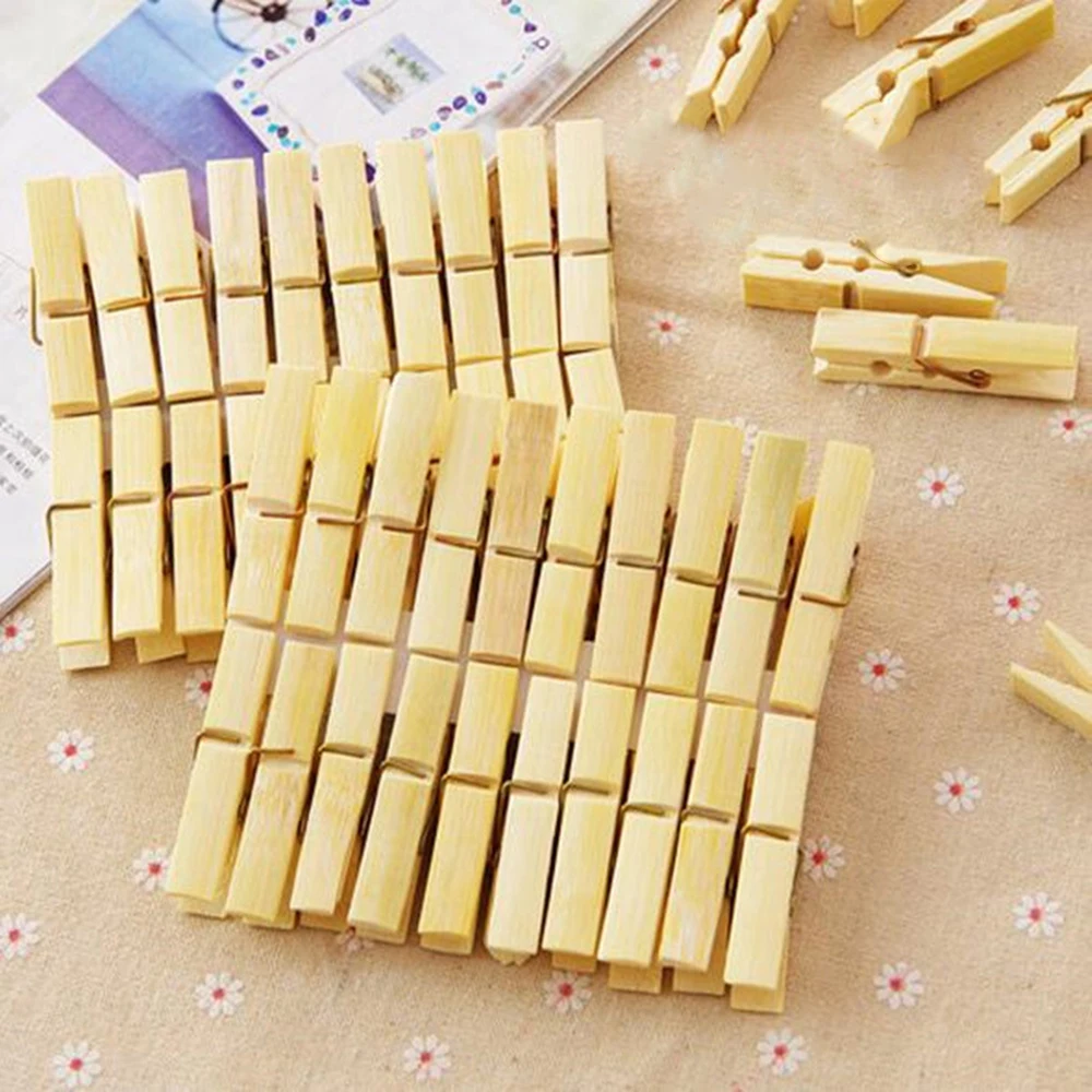 Dry Clothes Pegs Strong Windproof Plastic Small Clips With Storage Basket Drying Bamboo Clip Laundry LXX | Дом и сад