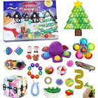 Сенсорные игрушки Fidget упаковка игрушек Push Bubble, Подарочная коробка, сжимаемая, для снятия стресса игрушки для отдыха для детей и взрослых, рождественский подарок