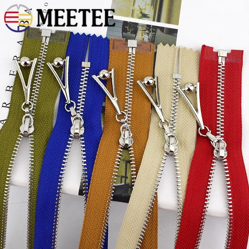 Meetee 2 шт. 3 # Металлические молнии для сумок кошельков обуви пальто аксессуары на
