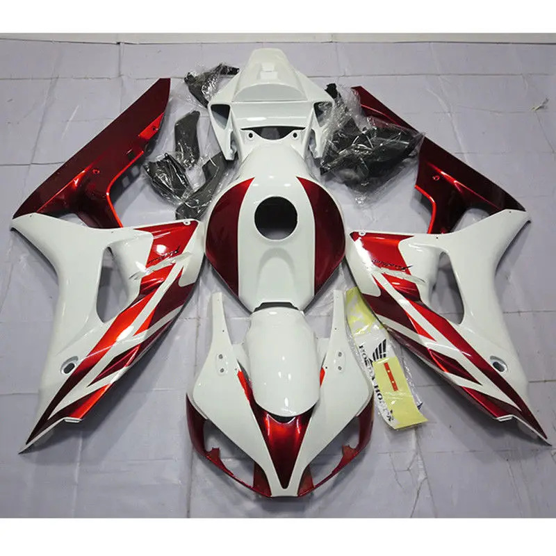 Red White ZXMT обтекатель с комплектом кузова Подходит для Honda CBR1000RR 2006 2007 06 07 ABS литья под давлением многоцветный синий желтый красный белый черный - Цвет: Red White