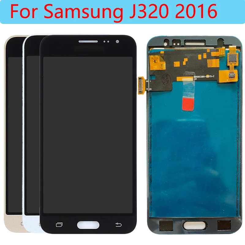 ЖК дисплей SUPER AMOLED J320 для Samsung Galaxy J3 2016 с сенсорным экраном и дигитайзером в сборе