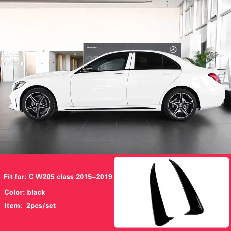 Black w205 2pcs Задний противотуманный светильник для Mercedes C w205 amg Mercedes w205 coupe mercedes w205 углеродное волокно/c класс аксессуары w205 extertior - Название цвета: Black w205 2pcs