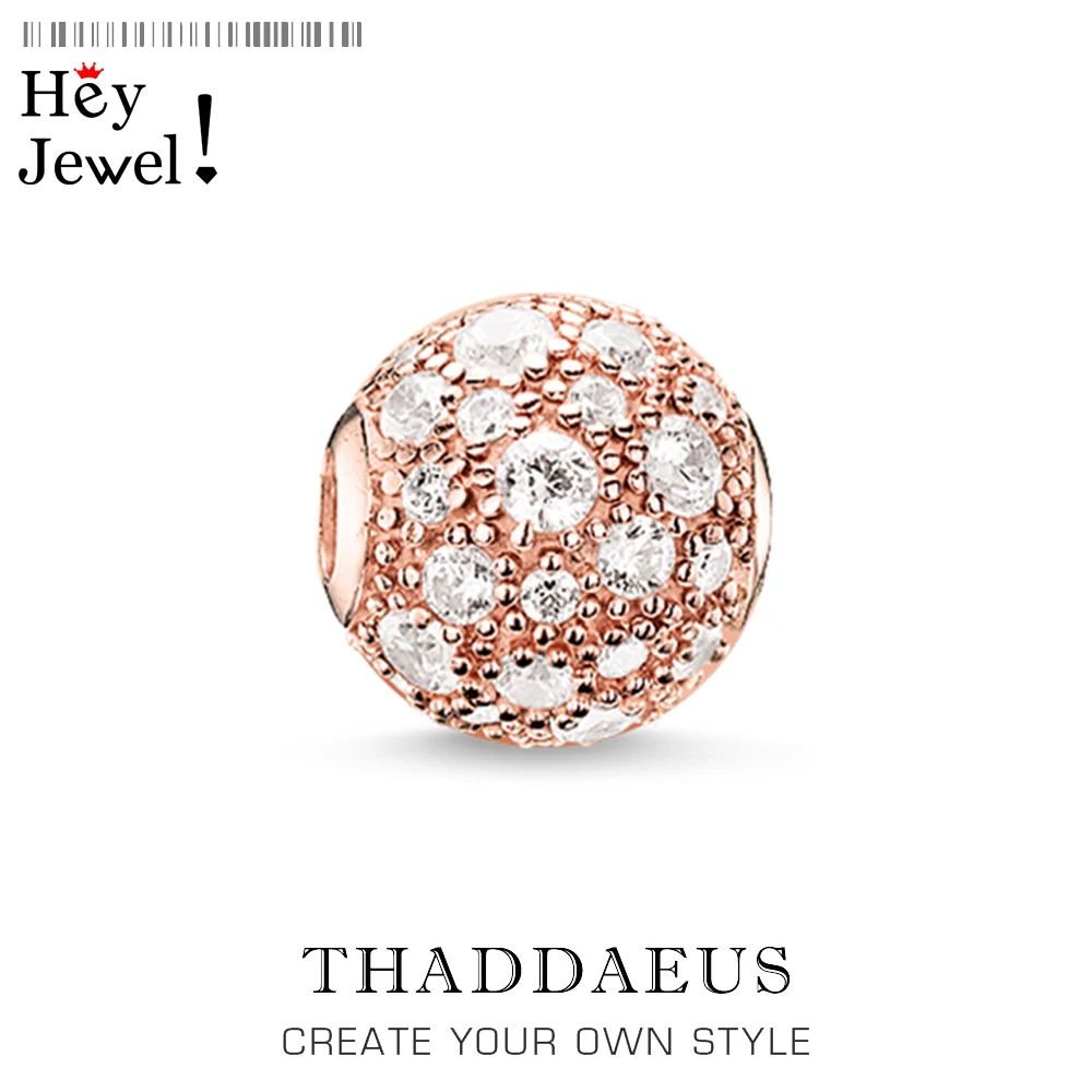 Бусины щебень со стразами розовое золото Цвет & серебряные бусины 925 пробы