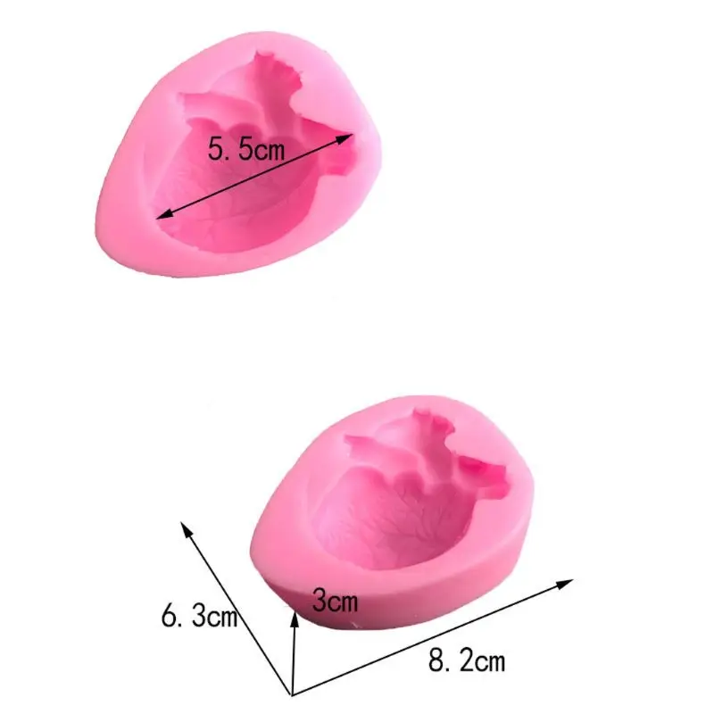 

3D Cardiac Heart Shape Casting Molds for Resin Soap Wax Fondant Art Craft Tools
