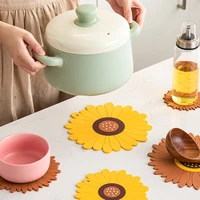 1pc insulation table creative mat home office non slip insulation tea cup milk cup coffee cup coaster dropshp kitchen tool