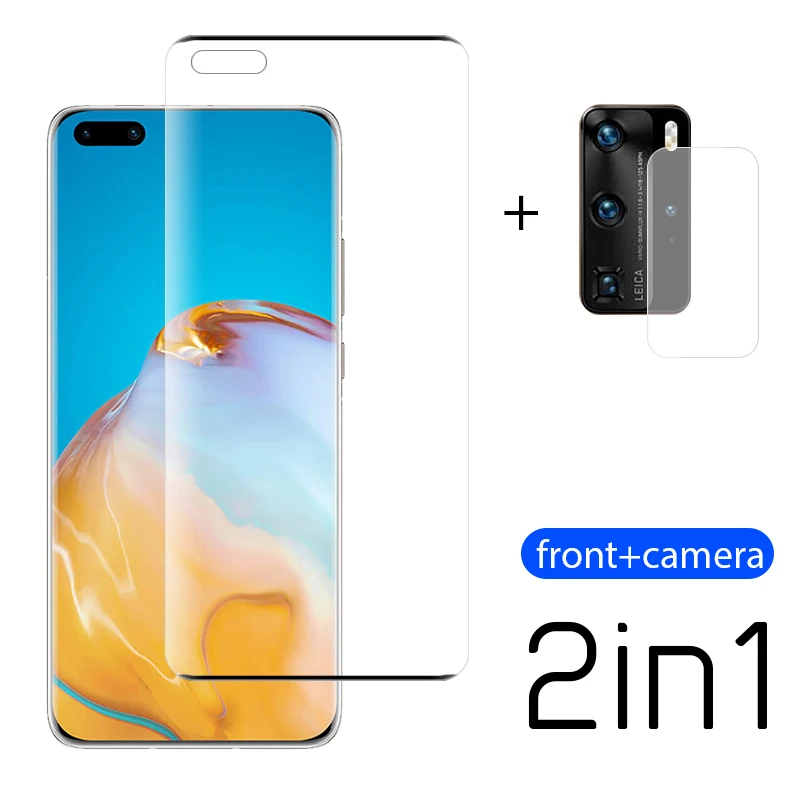 

2-в-1 закаленное стекло для huawei P40 pro Защитная пленка для экрана для камеры huawei P40 pro P40pro Plus P 40 pro Plus
