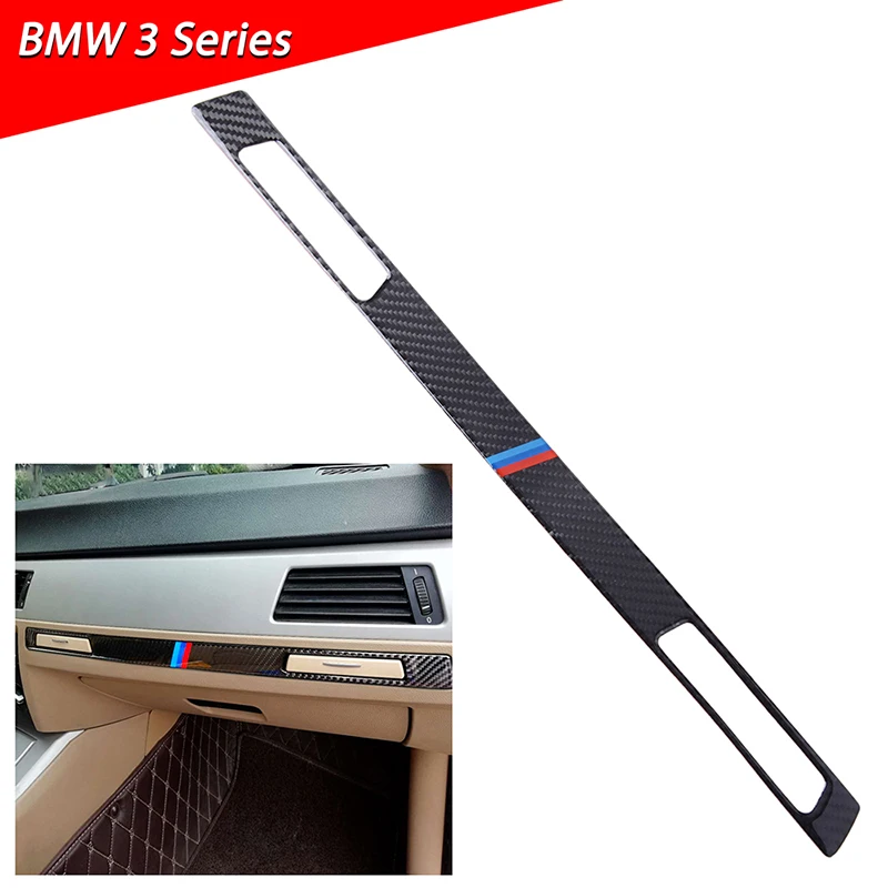 Car Center Console Panel Sticker Real Carbon Fiber Trim Fit For BMW 3 Series E90 E92 E93 2005-2012 Decorative Strip | Автомобили и