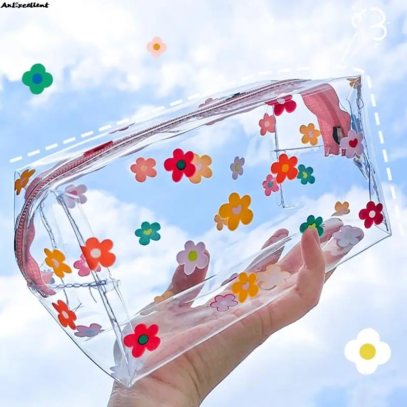 

Transparent Large Capacity Pencil Case Pvc Pencil Bag Cosmetic Makeup Bag For Kids Gift Back To School Stationery Supplies
