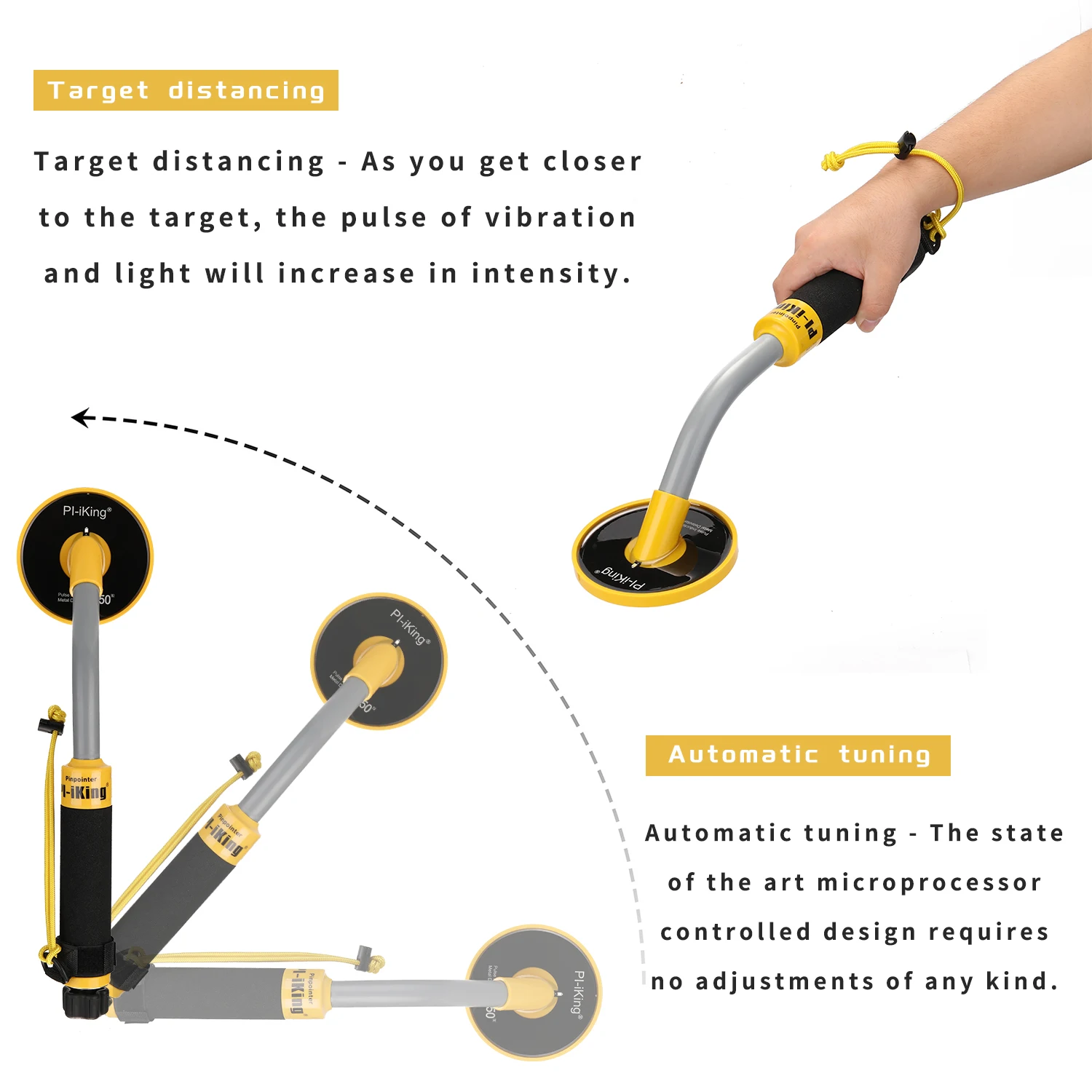 Pi-iking 750 30m Targeting Pinpointer Pulse Induction (PI) Underwater Metal Detector Waterproof Vibrator gold treasure detector |