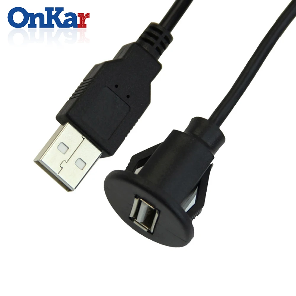 ONKAR автомобильные аксессуары USB 2,0 папа-мама автомобильный скрытый удлинитель для крепления на приборной панели автомобиля Ван двойной разъем USB