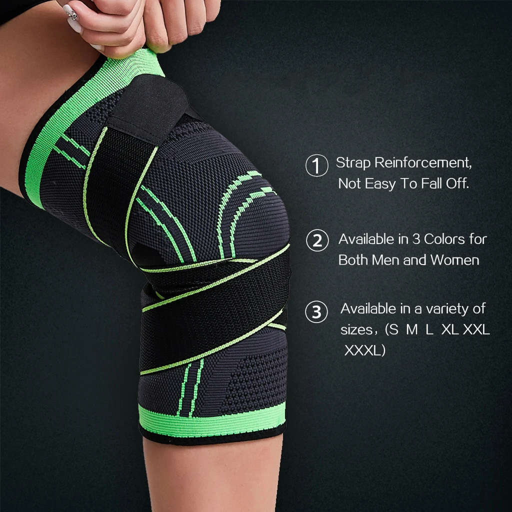 1 шт. спортивные наколенники мужские эластичные под давлением Поддержка фитнес