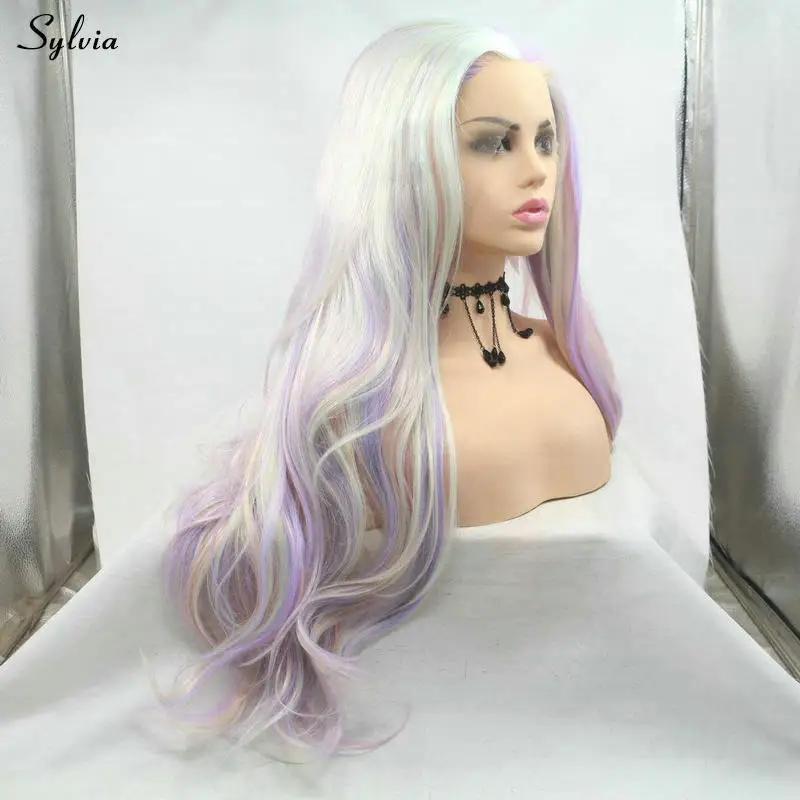 Sylvia женские разноцветные парики пастельные фиолетовые/пастельные