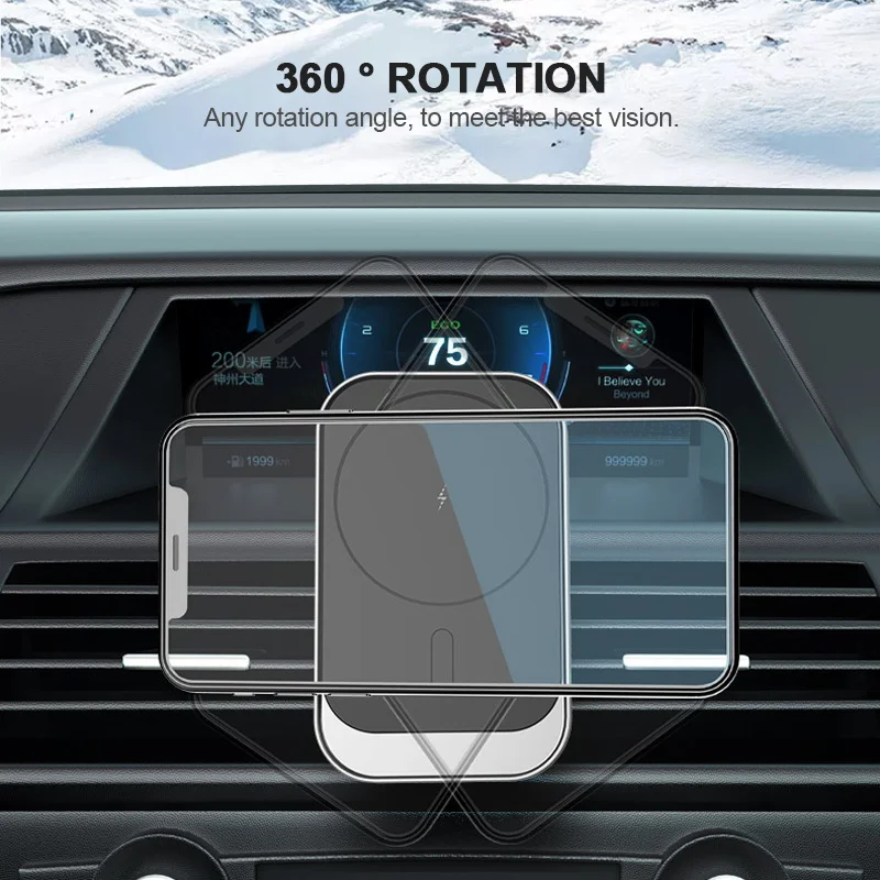 

15W Magnetic Wireless Car Charger Phone Holder for iPhone 12 Pro Max mini Magnet Wireless Charging Car Phone Holder for iPhone12