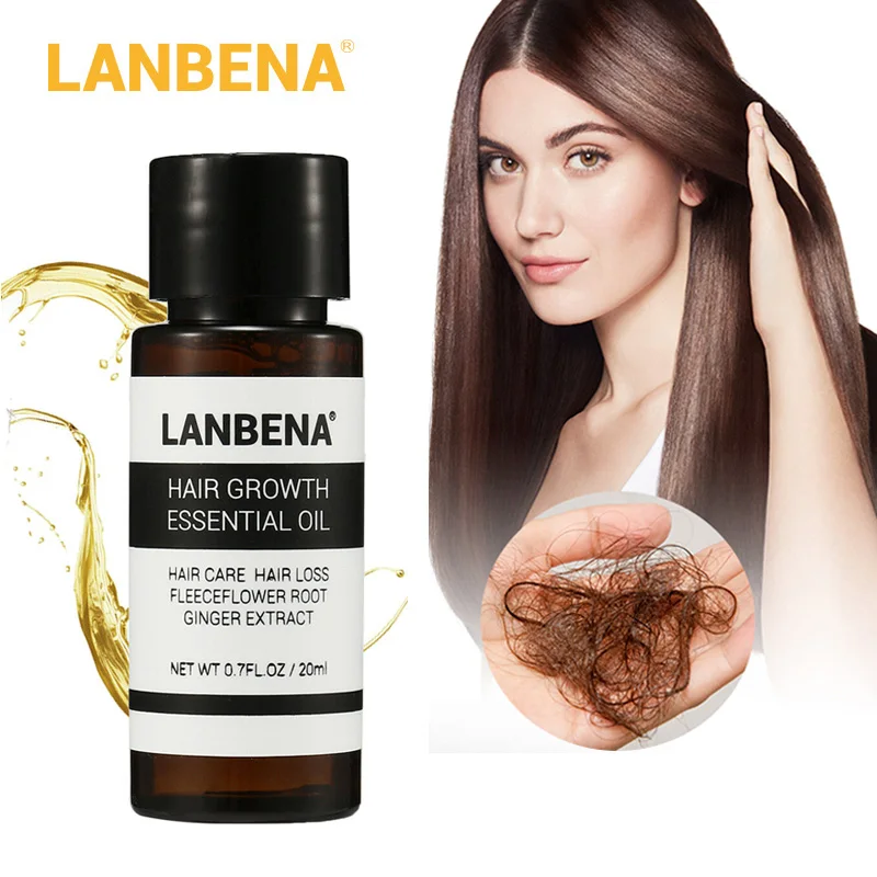 

LANBENA Hair Growth Essence Oil Preventing Hair Loss Promote Hair Thick Fast Powerful Growth Repair Hair Roots Serum Care 20ml