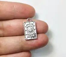 Rhodium silver Eruifa 20 шт 16*10 мм солнце квадрат монета сплава ожерелье, серьги браслет ювелирные изделия DIY ручной работы старый и Родий Серебро - Окраска металла: Rhodium silver