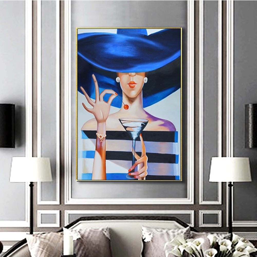 Вишня девушка картина маслом Печать на холсте художественные принты плакаты и