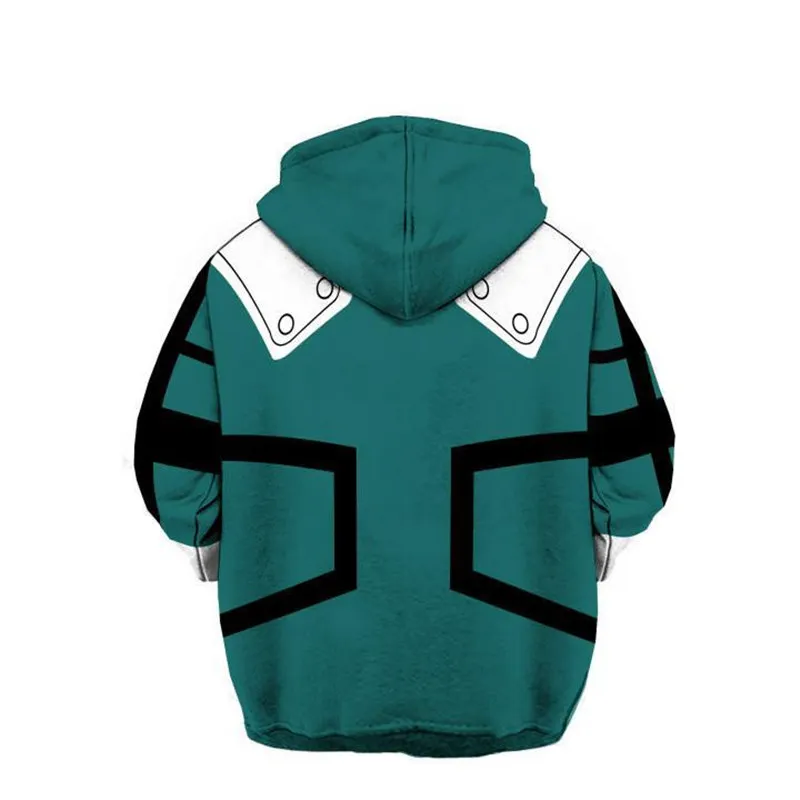 Толстовка с капюшоном моя геройская Академия толстовки Midoriya Izuku Bakugou Katsuki Boku без 3d