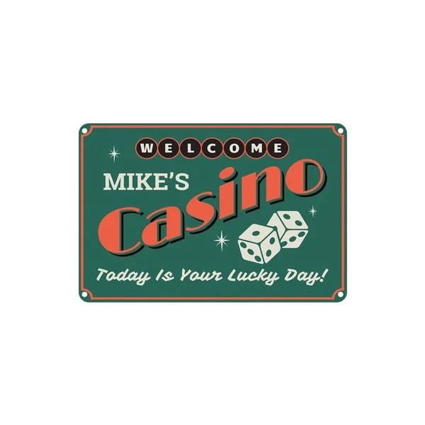 

Vintage Welcome Casino Today Is Your Lucky Day Metal Tin Sign 8x12 Inch Retro Home Kitchen Bar Pub Wall Decor