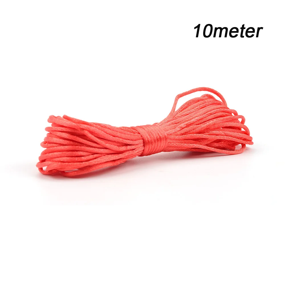 10m red cord LOFCA, разноцветный нейлоновый шнур, Прорезыватель для сосок, зажим, аксессуары, сделай сам, для прорезывания зубов, ожерелье, подвеска для изготовления ювелирных изделий - Цвет: 10m red cord