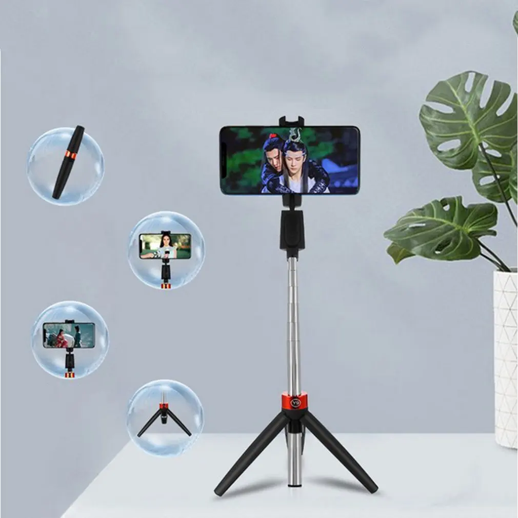 

Folding Tripod Wireless Selfie Stick Mobile Phone Universal Live Triangle Bracket One Self-Timer Artifact