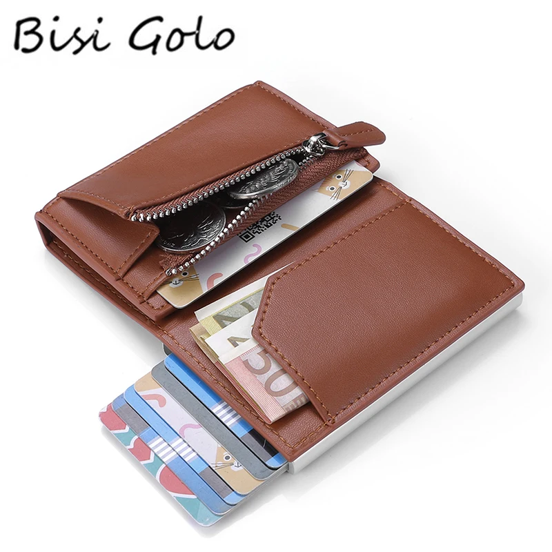BISI GORO Новый противокражный держатель для карт мужчин и женщин Умный кошелек