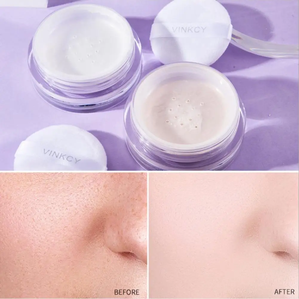 

For Vinkcy Oil Control Loose Powder Minimize Pores Bright Setting Powder