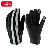 touchscreen leather motorcycle full finger gloves protective gear racing pit bike riding motorbike motocross sheepskin gloves