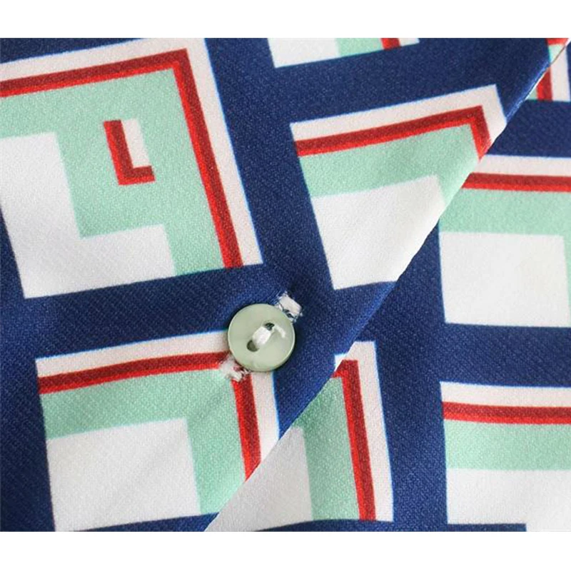 

2 piezas mujeres Camisa + Pantalones 2021impreso de manga corta de cuello en V blusa largo conjuntos
