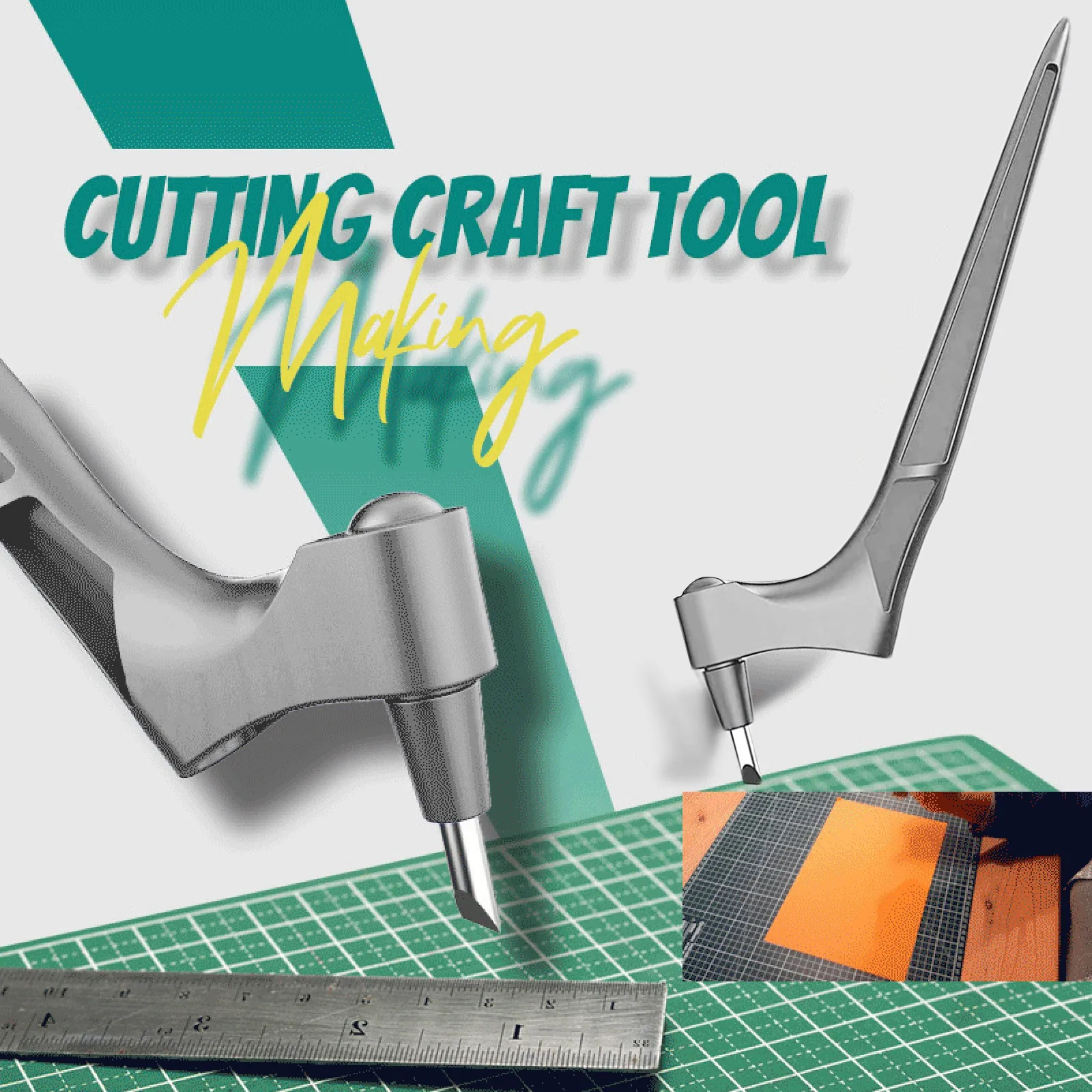 

Craft Cutting Tools Stainless Steel Craft Knives With 360-degree Rotating Blade Diy Tools For Craft Diy Cutting Stationery Tool