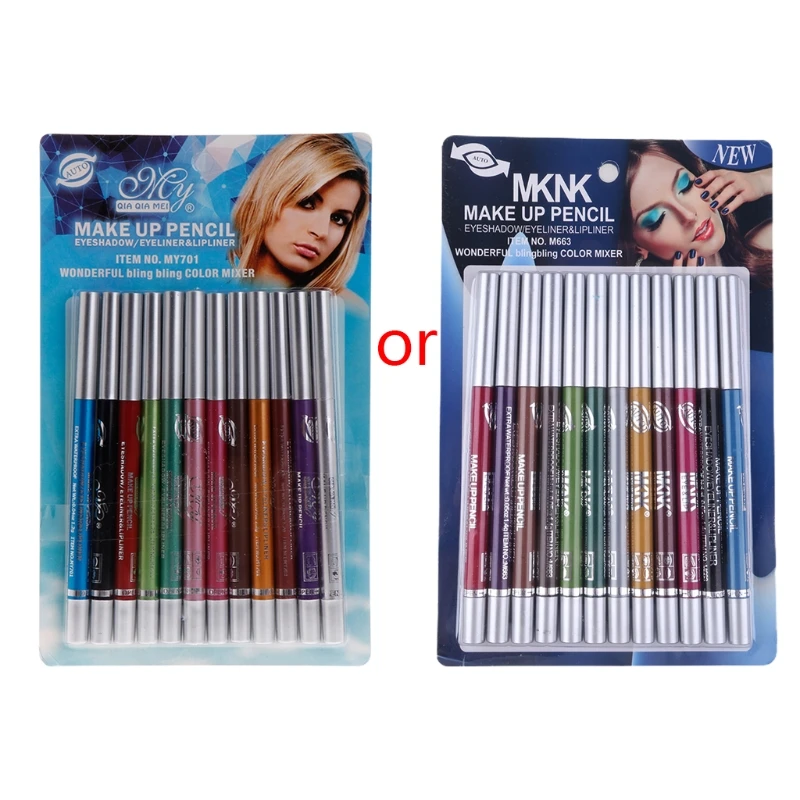 

Professional Eye Shadow Lip Liner Eyeliner Pen Pencil Makeup 1 Set 12 Color K3NE