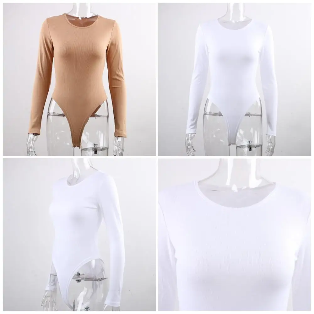 

Nadafair Winter Knitting Bodysuit For Women Long Sleeve Bodysuit Women Ribbed Autumn Bodycon Bodysuits Body Female 2020 Romper